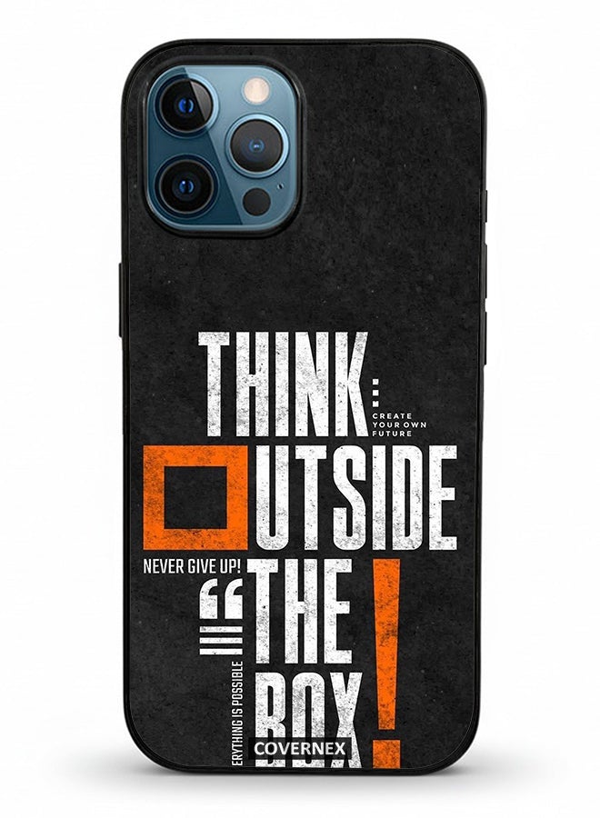 Covernex Apple iPhone 12 Pro Max Protective Case Cover Printed Featuring Think Outside The Box - Image 2
