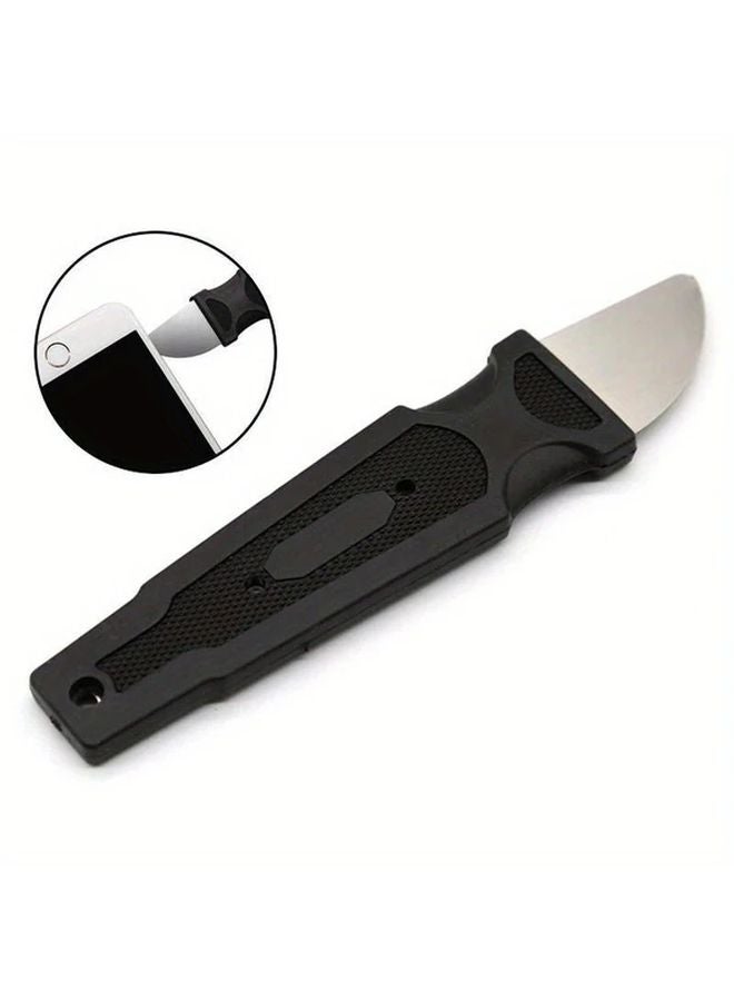 Black Stainless Steel Pry Tool Ultra Slim Opener Anti Static Scraper for iPhone iPad Repair - Image 1