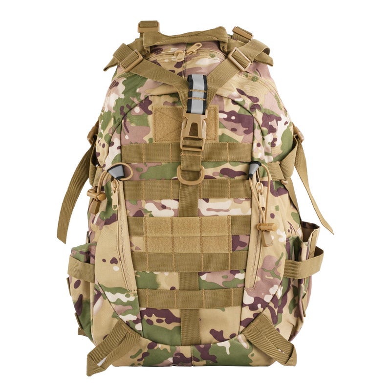 aiGear Tactical Backpack for Men, 25L Military Backpack, 3-Day Bug Out Bag for Camping Hiking Hunting with Molle System Army Daypack (25L Camo) - Image 1