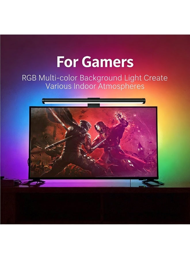 FDTY 17.4in Computer Light Bar with RGB Backlight -  Stepless Dimming, Eye Care, Multiple Color Modes, Anti-Glare Desk Lamp for Home and Office（2700K to 6100K） - Image 4