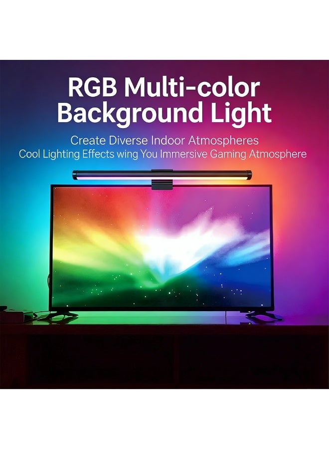 FDTY 17.4in Computer Light Bar with RGB Backlight -  Stepless Dimming, Eye Care, Multiple Color Modes, Anti-Glare Desk Lamp for Home and Office（2700K to 6100K） - Image 3