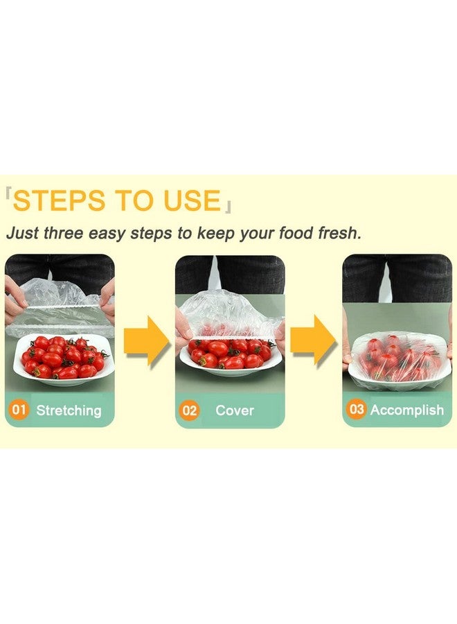 HangYu 200Pcs Plastic Bowl Covers Elastic Wrap Cover Fresh Keeping Bag Bread Bowl Cover Sourdough Cover Banneton Covers for Proofing Rising - Image 3