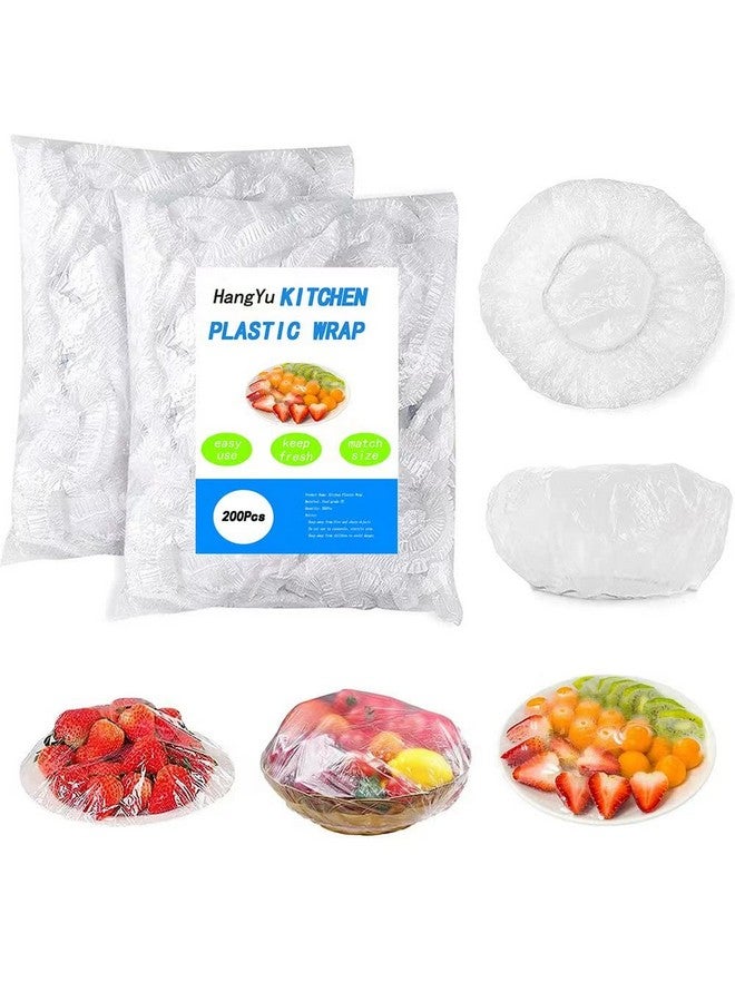 HangYu 200Pcs Plastic Bowl Covers Elastic Wrap Cover Fresh Keeping Bag Bread Bowl Cover Sourdough Cover Banneton Covers for Proofing Rising - Image 1