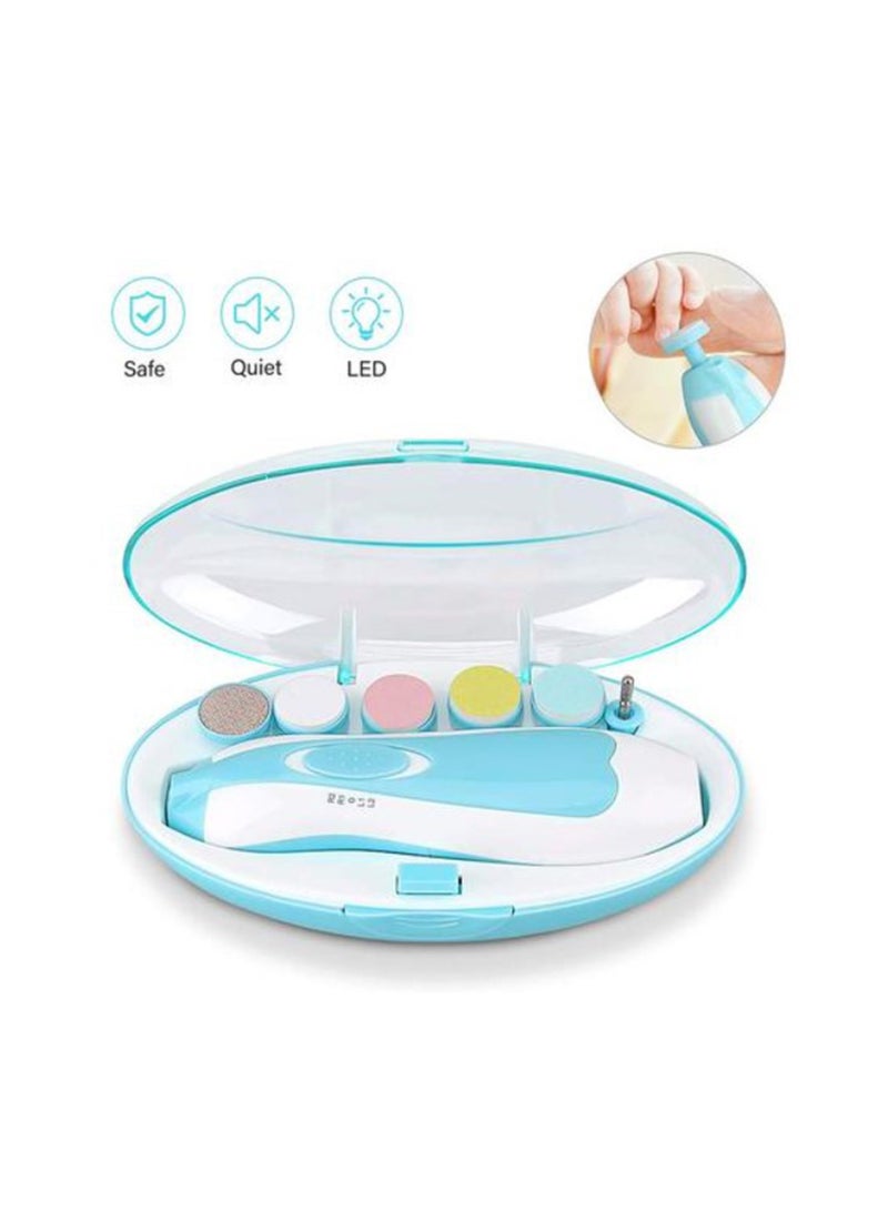 بلومنغ تايم مجموعة أدوات تشذيب أظافر الأطفال الكهربائية 6 في 1 للعناية بأظافر الأطفال حديثي الولادة أو الرضع أو البالغين - Image 5