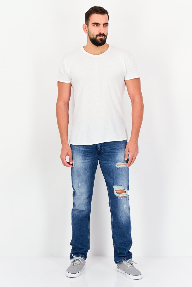 Levi's جينز دنيم ضيق للرجال، مغسول وقابل للتمدد، أزرق - Image 4