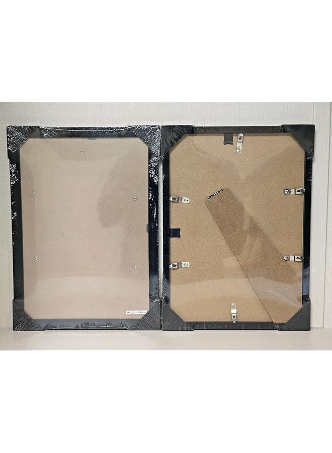 إيروريكس إطار صورة A4 إطار أنيق لشهادة الوثيقة للعرض على الحائط أو الطاولة 1 أسود - Image 5