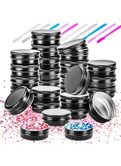 MotBach 24 Pack 0.5oz Tin Jars, 30ml Metal Tin cans, 1/2Ounce Aluminum tin can jar Containers with Lid for Lotion Bars, Balms, Spices, Salve, Beard Balm, Toiletries, Creams, Samples, Makeup Cosmetic