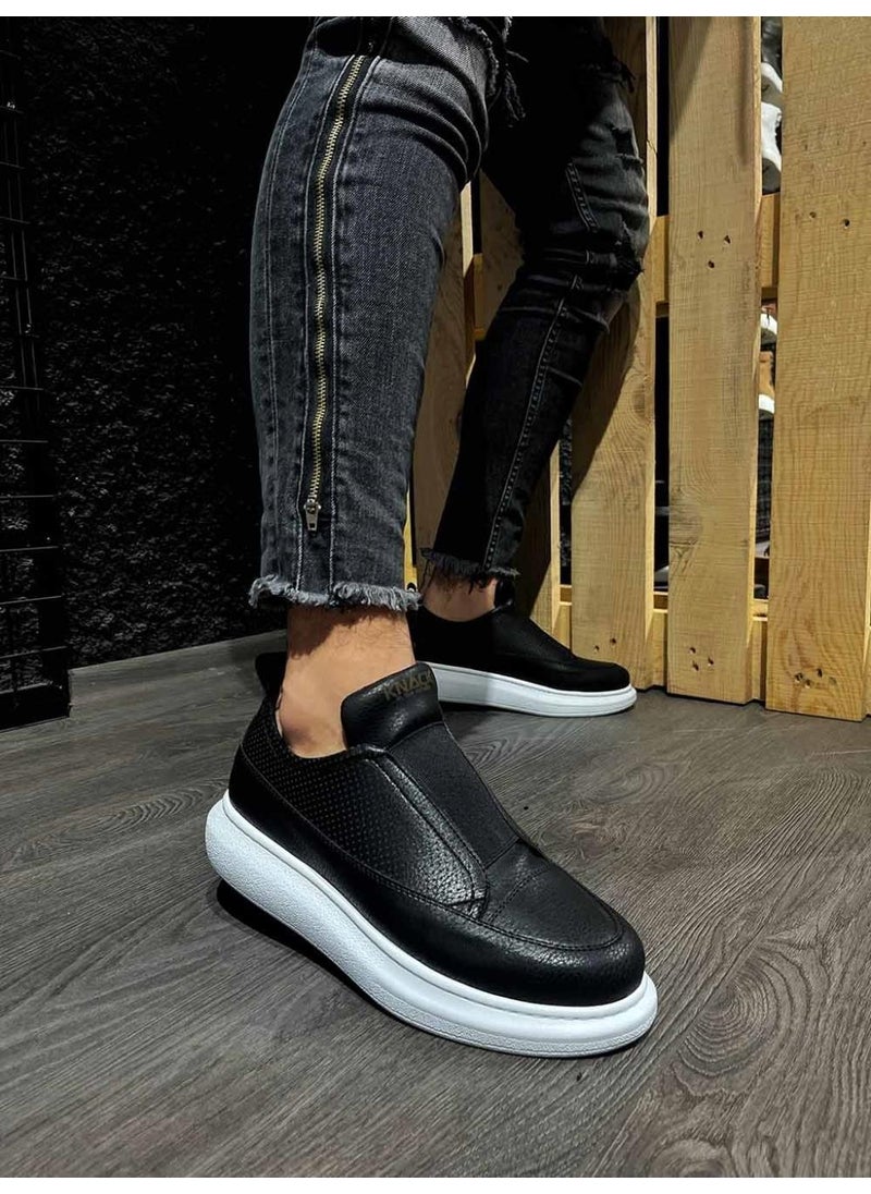 KnACK - Sneakers Shoes 911 Black (White Sole) - Image 1