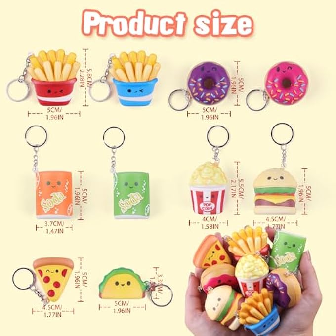 Anboor Pack of 10 Squishies Toys for Children Food Small Slow Rising Foam Mini Food Squishys Stress Squeeze Cute Toy - Image 2