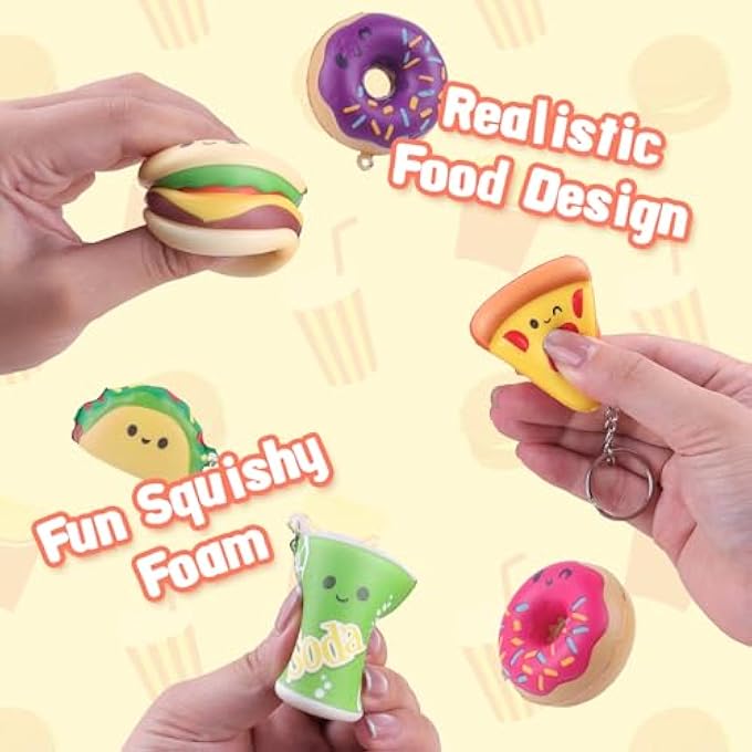 Anboor Pack of 10 Squishies Toys for Children Food Small Slow Rising Foam Mini Food Squishys Stress Squeeze Cute Toy - Image 4