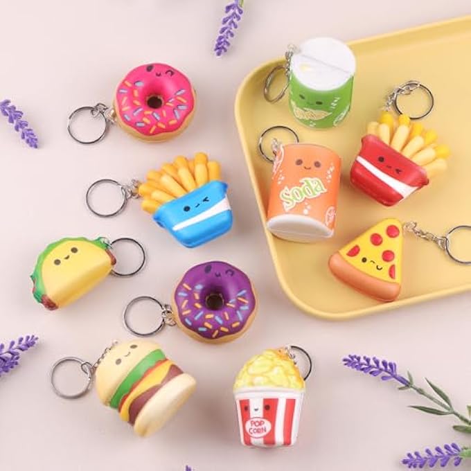 Anboor Pack of 10 Squishies Toys for Children Food Small Slow Rising Foam Mini Food Squishys Stress Squeeze Cute Toy - Image 3