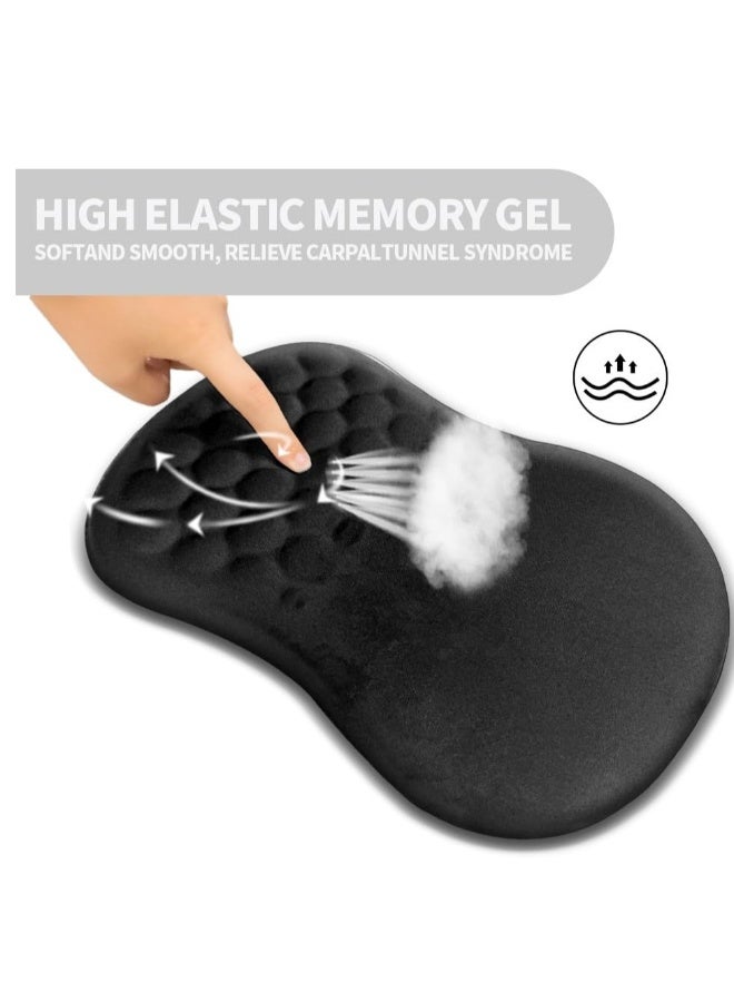 Wrist Support Mouse Pad, Portable Comfortable Mousepad with Massage Lift, Ergonomic Gaming Mouse Pad Pain Relief, Suitable for Computer, Laptop, Office, Home and Travel - Image 3