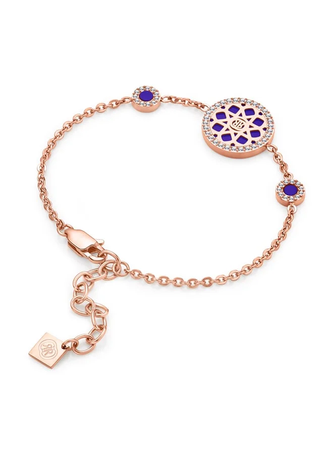 Bracelet for Women in Rose Gold and Blue