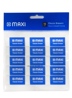 Maxi 15-Piece Classic Clean Eraser White  - Image 1