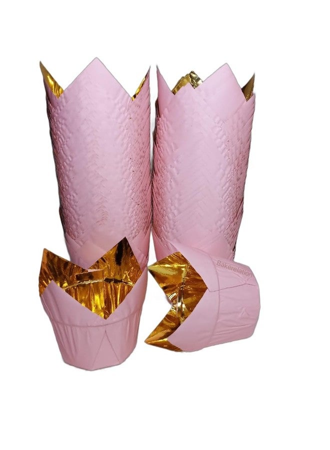 Bakerelation Tulip Cup Cake Liners Multiple Colours Golden Tulip Cup Cake Liners 100pcs - Image 2
