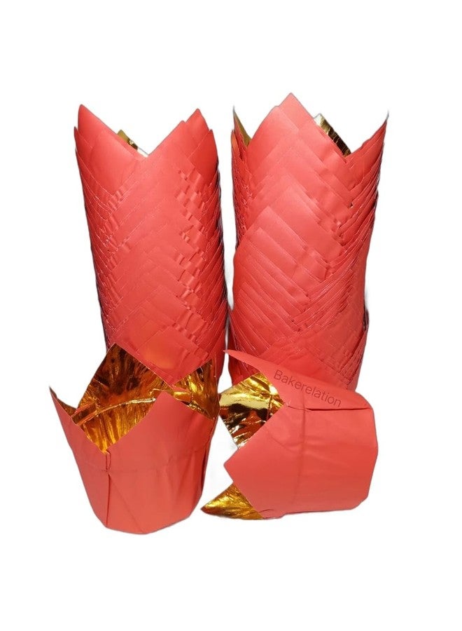 Bakerelation Tulip Cup Cake Liners Multiple Colours Golden Tulip Cup Cake Liners 100pcs - Image 3