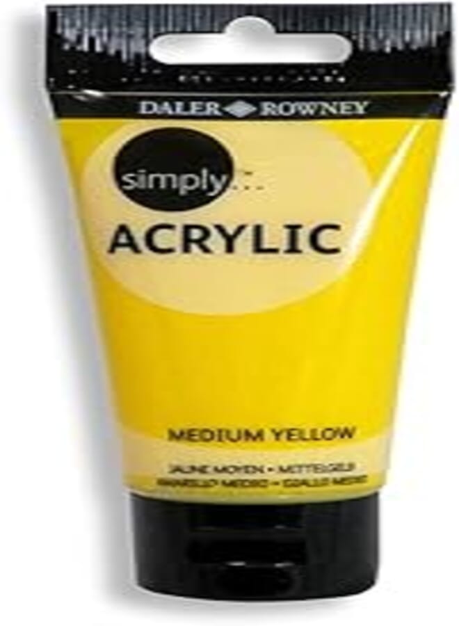 Daler Rowney Acrylic Color, 250 ml - Medium Yellow