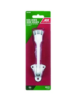 ACE Metal Kick-Down Door Holder White and Silver 2.75 x 4 Inch 01-3028-631 