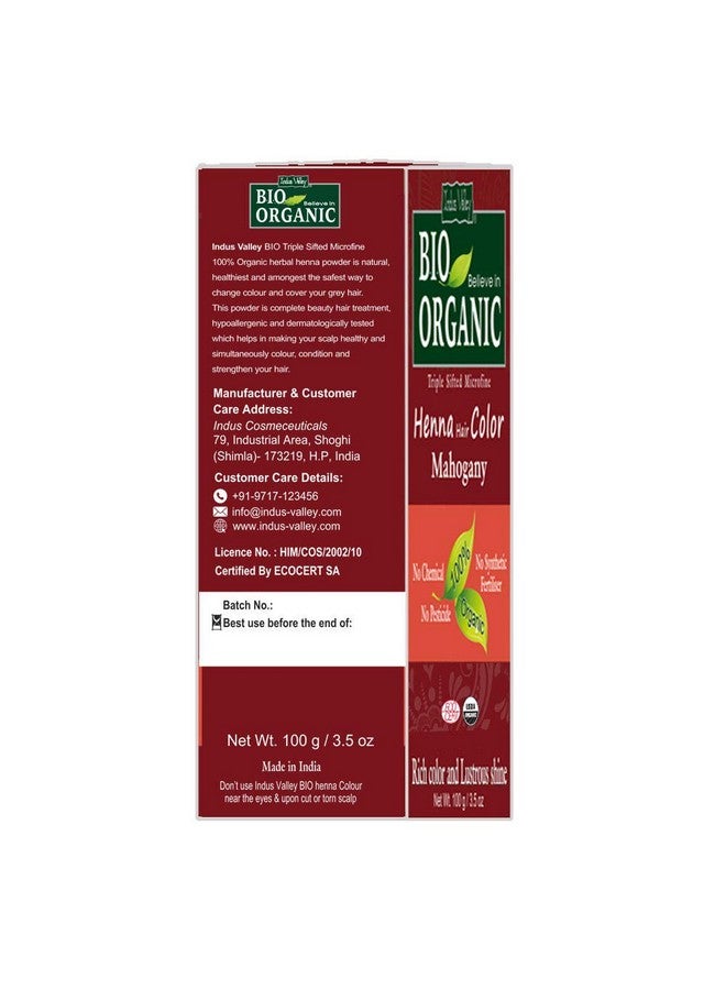 Indus Valley Henna Hair Color For Hair Conditioning & Coloring Pack Of 2 (200Gm) (Mahogany) - Image 3