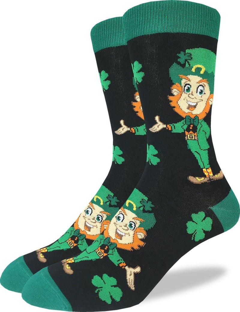 Good Luck Sock Men's St. Patrick's Day Leprechaun Socks, Adult, Shoe Size 7-12 - Image 1
