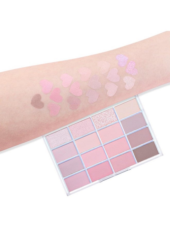 CAKAILA 16Colors Pink Nude Taupe Basics Matte Eyeshadow Palette,Muted Pink Eye Shadow Makeup Travel Makeup Palette All In One Long Lasting Waterproof Ultra-Blendable,Great For Travel Gift Kit - Image 4