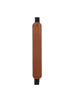 Fashionable Simple High Elasticity Leather Tablet Pen Case For Ipad Capacitor Pens Durable Soft Sleeve Pencil Bag Dark brown