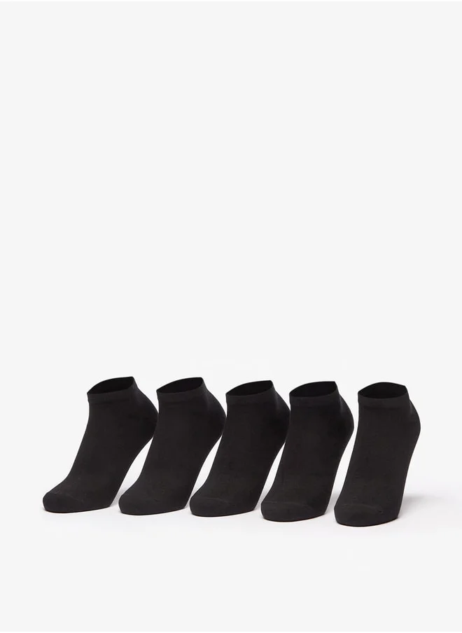 Celeste Women's Textured Ankle Length Socks - Set of 5