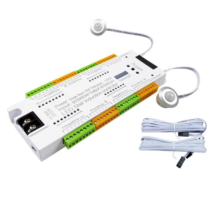 protium 32CH LED Motion Sensor Controller for LED Staircase LED Strip Lighting (Adjustable Upto 32 Steps Without Power Supply and LED Strips) PR12-333R - Image 2