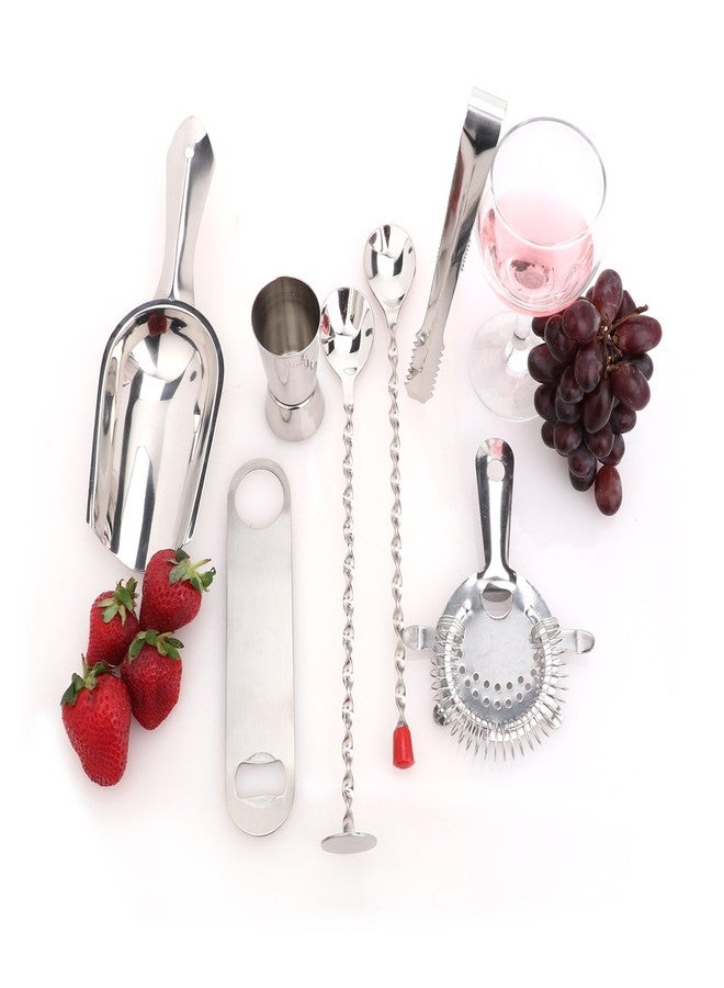 Urban Snackers Stainless Steel Barware Accessories, 7 Piece, Silver, Standard - Image 1
