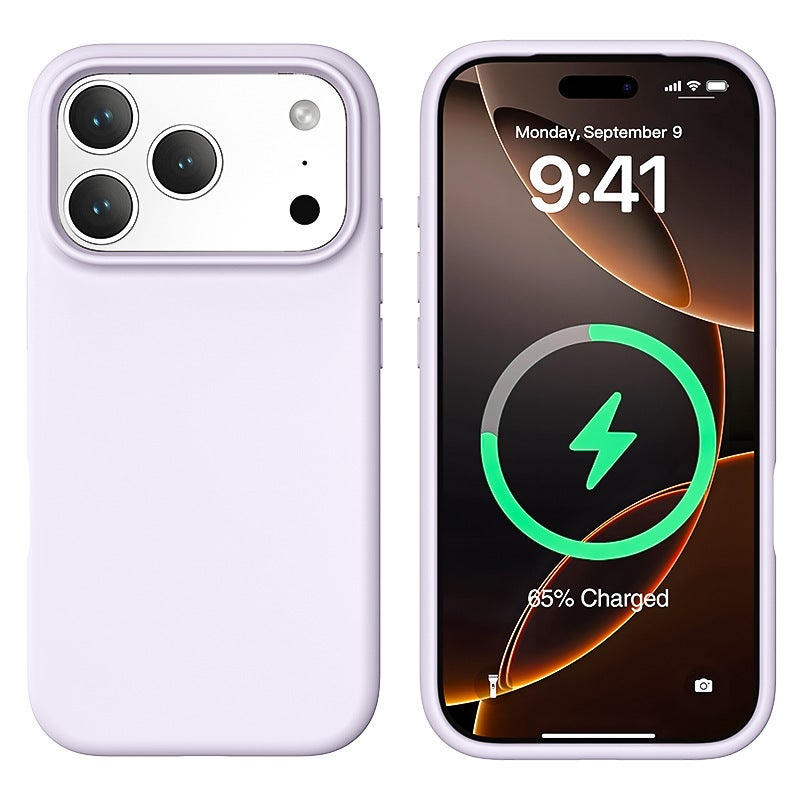 Magnetic Silicone Phone Case for iPhone 17 Series, Solid Color, One-Piece Button Cover - Image 5