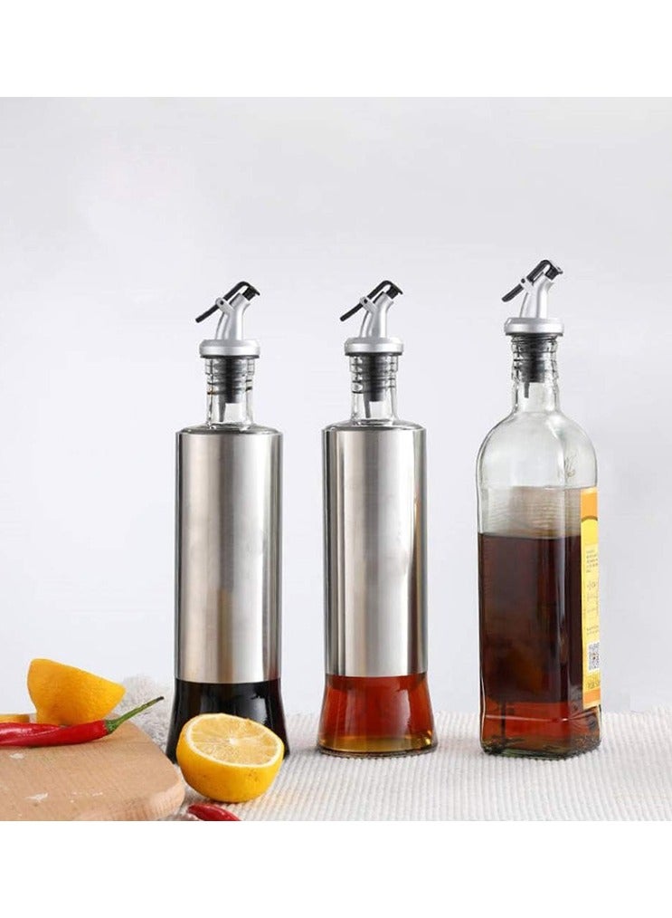 5 PCS Oil Pour Spouts，Olive Oil Vinegar Bottle Stopper Dispenser, Oil Bottle Stopper for Kitchen and Bar，Oil Dispenser Top, Leakproof Bottle Spouts for Oil, Vinegar, Olive Oil  - Image 3