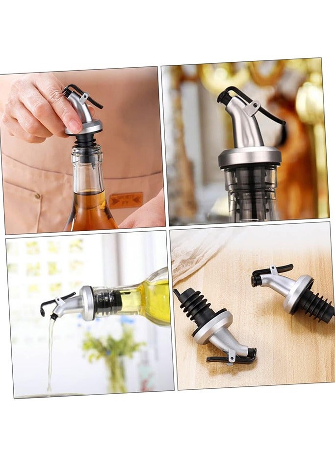 5 PCS Oil Pour Spouts，Olive Oil Vinegar Bottle Stopper Dispenser, Oil Bottle Stopper for Kitchen and Bar，Oil Dispenser Top, Leakproof Bottle Spouts for Oil, Vinegar, Olive Oil  - Image 4