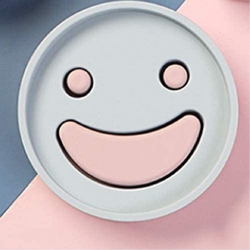 OANGO Square Soap Case Travel Soap Holder Soap Container Double Drained Cute Large Smiley Bathroom Home Toilet Soap Holder Round - 2 Pack (2) - Image 2
