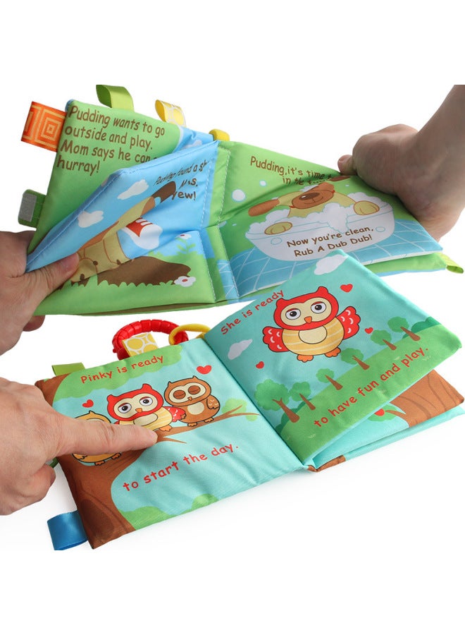 Three-dimensional Baby Toys Tear Cloth Book Animal Cloth Book Bb Ring Paper Palm Cloth Book Early Education English - Image 5