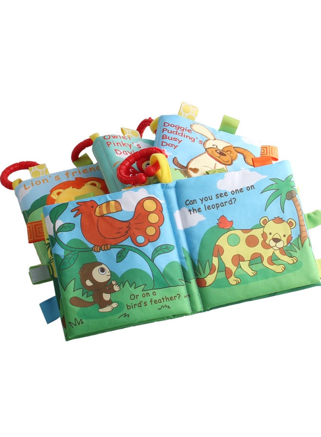 Three-dimensional Baby Toys Tear Cloth Book Animal Cloth Book Bb Ring Paper Palm Cloth Book Early Education English - Image 4