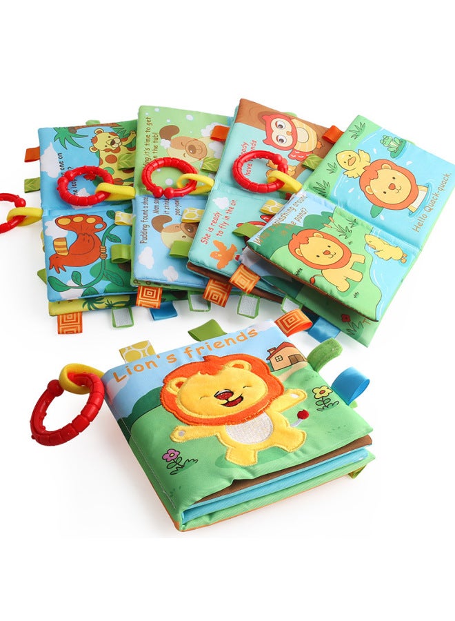 Three-dimensional Baby Toys Tear Cloth Book Animal Cloth Book Bb Ring Paper Palm Cloth Book Early Education English - Image 3