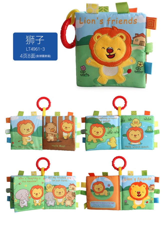 Three-dimensional Baby Toys Tear Cloth Book Animal Cloth Book Bb Ring Paper Palm Cloth Book Early Education English - Image 1