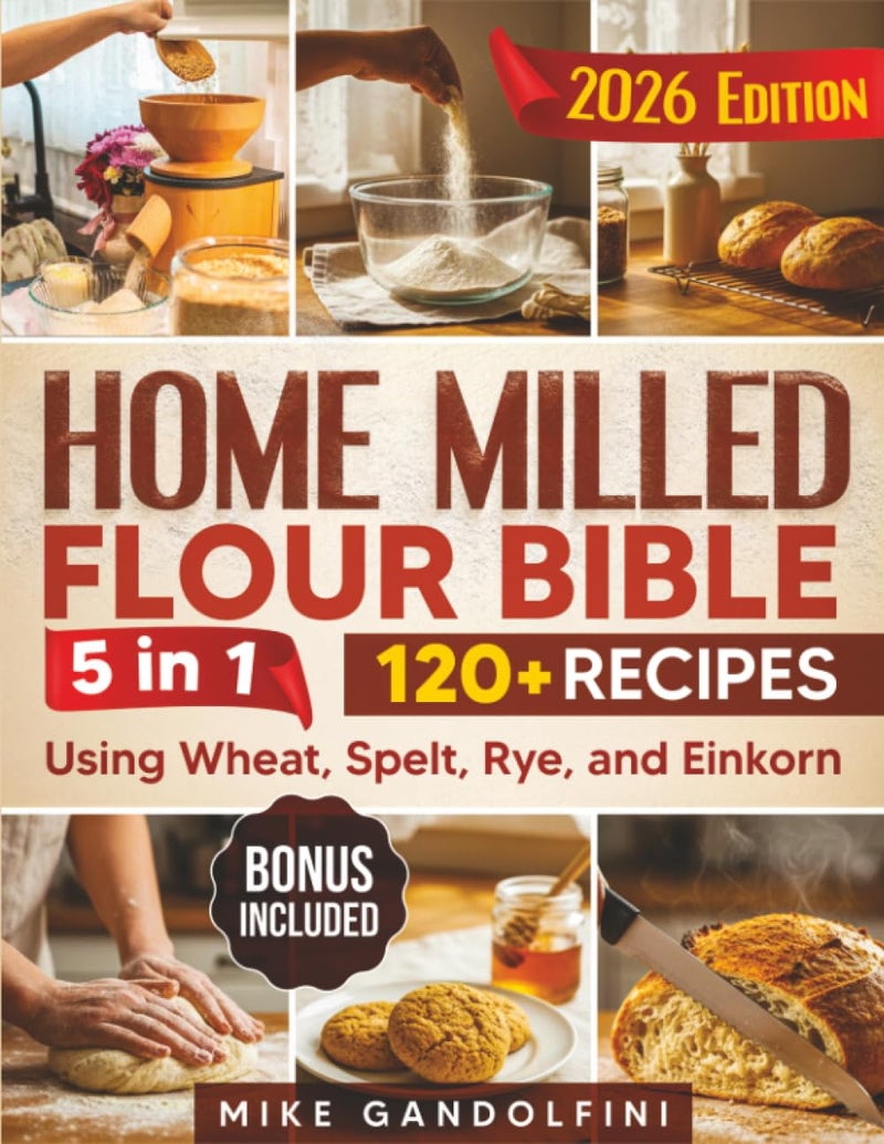 The Home Milled Flour Bible: [5 in 1] How to Start Home Milling, Make Freshly Ground Flour, and Master Sourdough and Whole-Grain Baking | 120+ Recipes Using Wheat, Spelt, Rye, and Einkorn