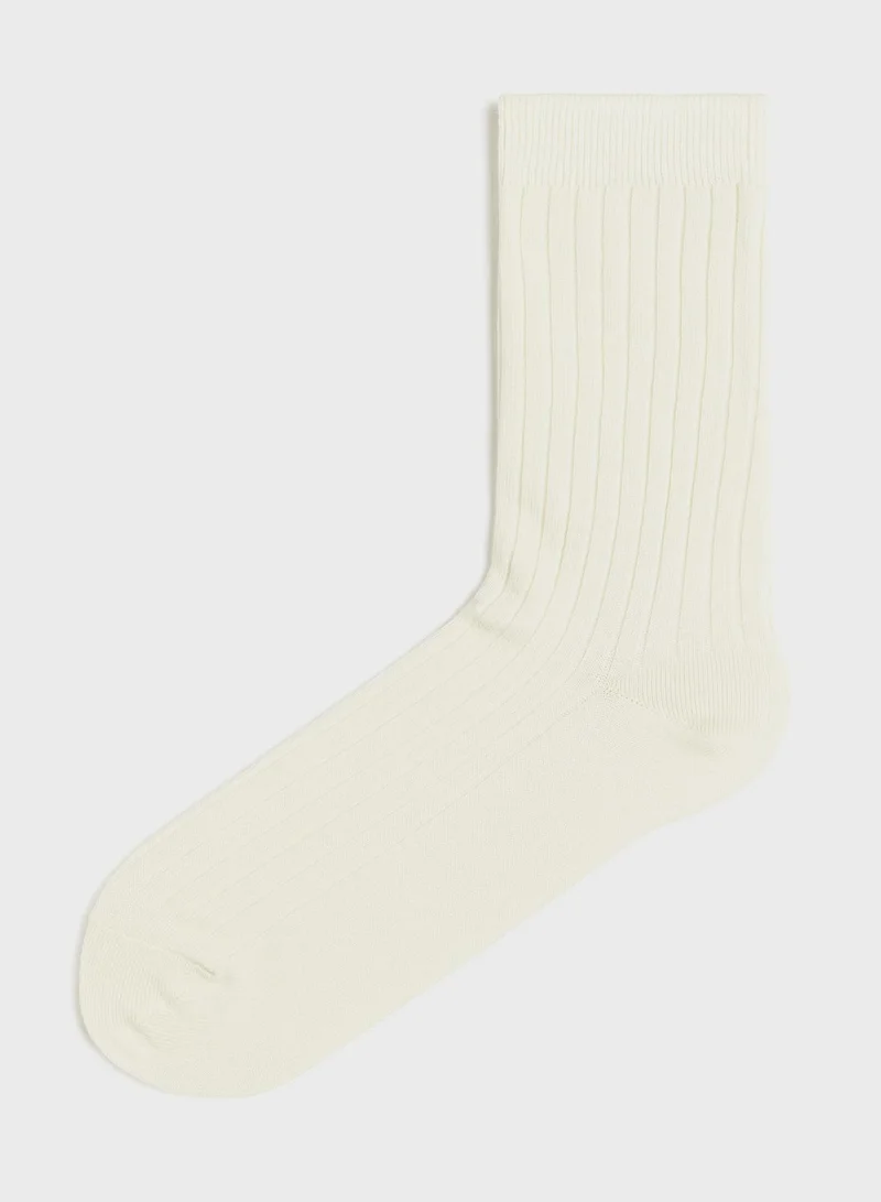اتش اند ام Ribbed Crew Socks