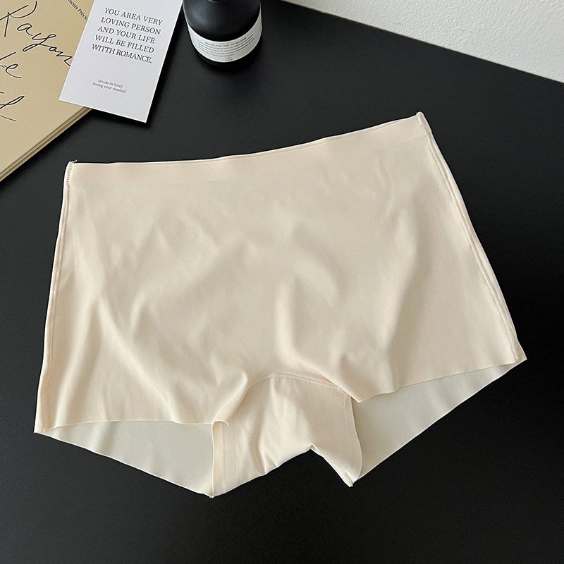 Ice Silk Safety Pants Underwear Ladies "Two-In-One" Summer Anti-Light No-Hem No-Mark Boxer Leggings - Image 1