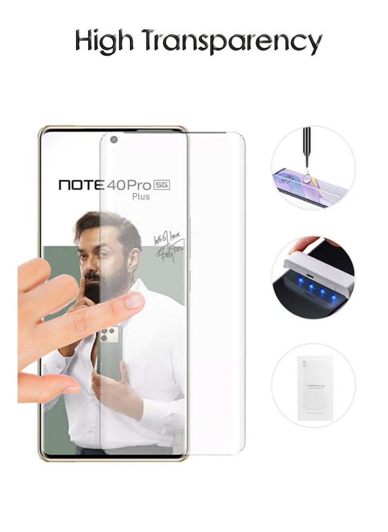 Generic - Infinix Note 40 Pro Plus - UV Liquid Glue Full Curved Coverage Tempered Glass Screen Protector - Image 1