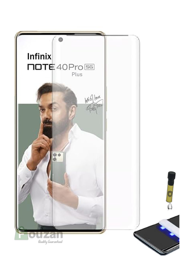 Generic - Infinix Note 40 Pro Plus - UV Liquid Glue Full Curved Coverage Tempered Glass Screen Protector - Image 1