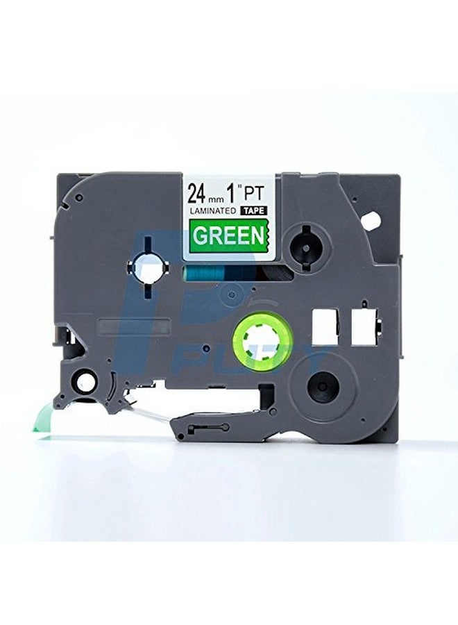 IDIK 1Pk White On Green Standard Laminated Label Tape Compatible For Brother Ptouch Tze755 Tz755 Tze755(24Mm X 8M) - Image 3
