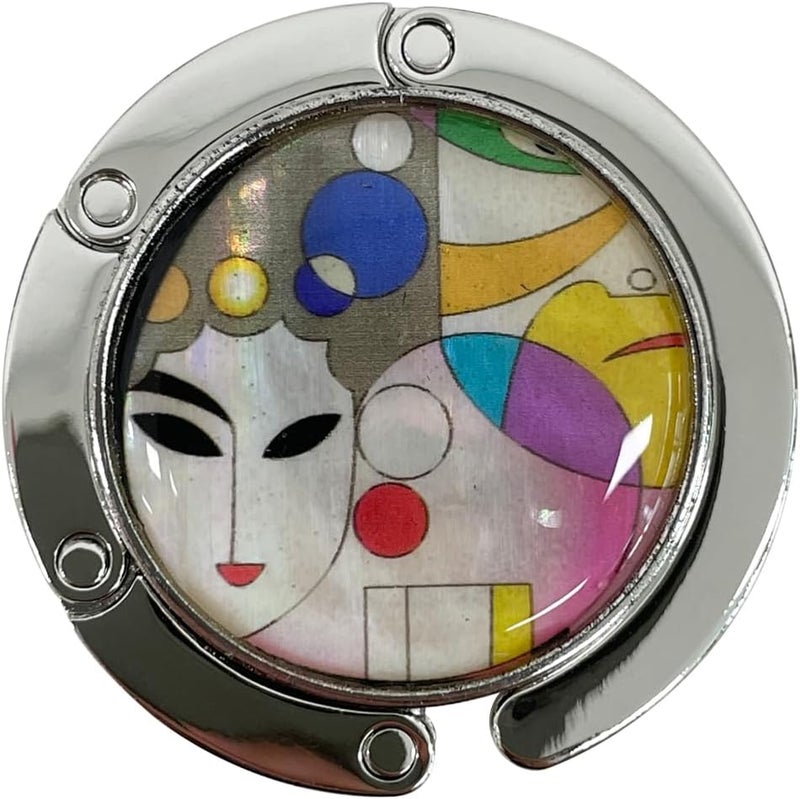 PLAY Mother of Pearl Purse Hook Magnet Clip Table Handbag Hanger Foldable Table Holder (Woman) - Image 1