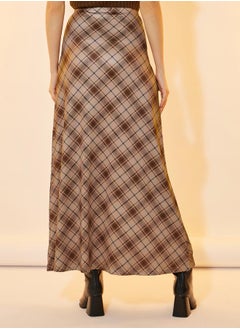 Take Two Checked High Rise Maxi Skirt  - Image 4