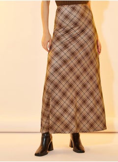 Take Two Checked High Rise Maxi Skirt  - Image 2