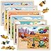 SYNARRY Wooden Vehicle Puzzles for Kids Ages 46 6 Packs 60 PCs Jigsaw Puzzles Preschool Educational Toys Gifts for Children Ages 48 Kids Toys Gifts for 4 Year Olds Boys Girls - Image 3