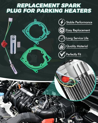 Faitio 12V Diesel Heater Glow Plug Repair Kit, 9Pcs 2KW 5KW 8KW Chinese Diesel Parking Heater Gasket Ceramic Ignition Plug, Replacement Parts for Diesel Heater, Car, Truck, and Boat - Image 4