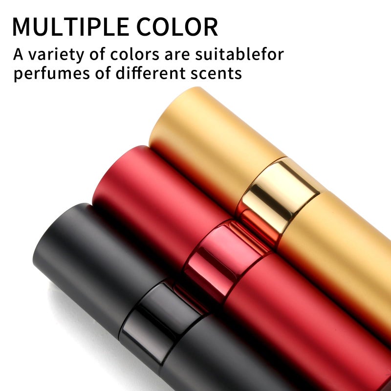 Likealot â€‹â€‹Perfume Travel Refillable Atomizer 8ML (3PCS) - Empty Cologne Spray Bottle, Portable & Leakproof Sprayer for Travelâ€‹ (Black) - Image 4