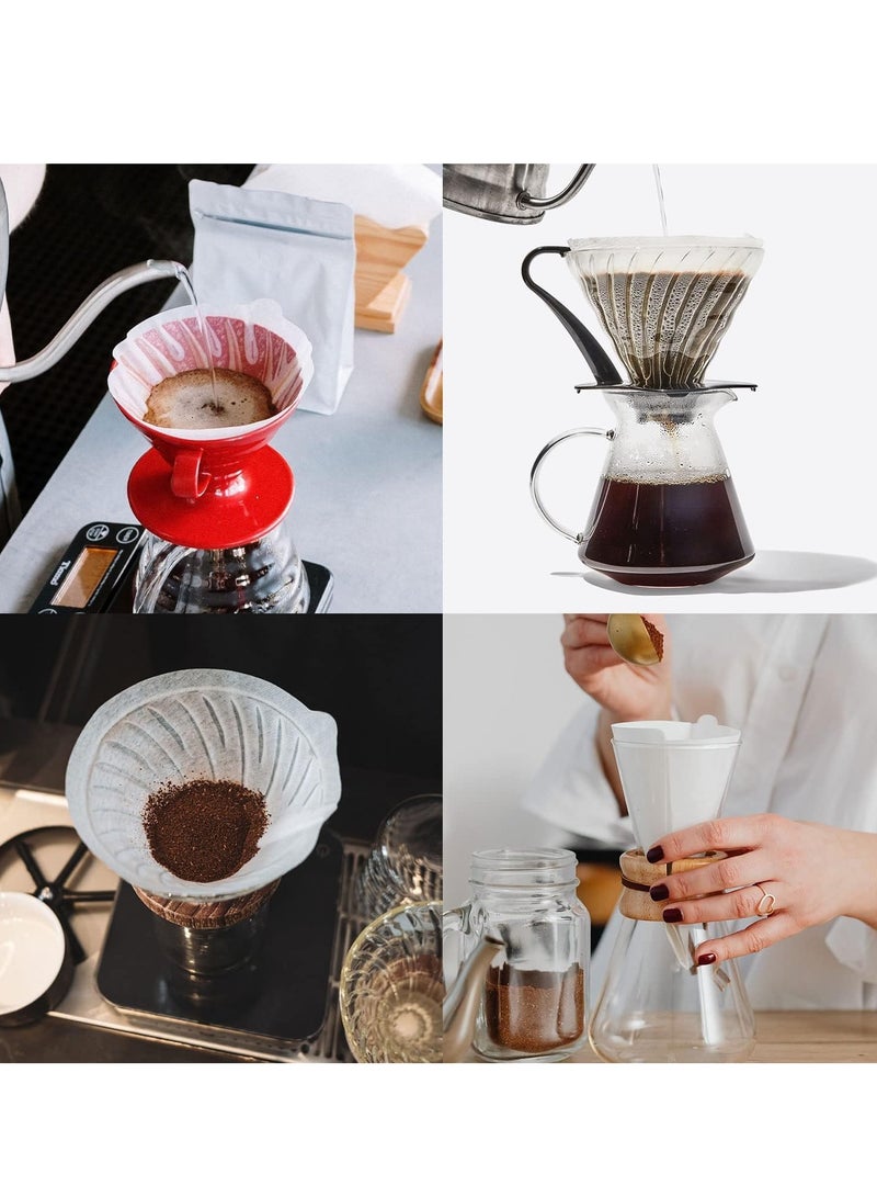 Coffee Filters V60 Cone Paper White Natural 100pcs 1-2 Cups Size 01 - Image 4